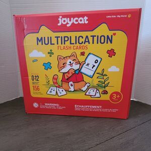 Joycat Multiplication Flash Cards 156 Double Sided Cards EUC Math Learning Fun